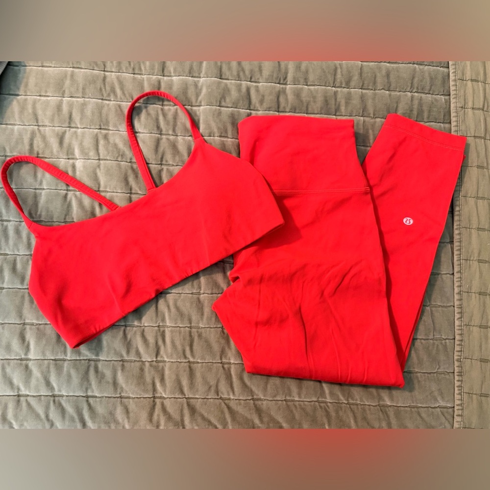 Lululemon Wunder Train Strappy Racer Bra + Wunder Train High Rise Crop 23”- 10